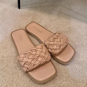 Women's Braided Slide Sandals - Cream